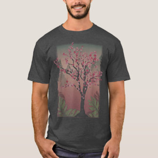 Camiseta Japonês Sakura Árvore Japonês Flor Rosa Cher