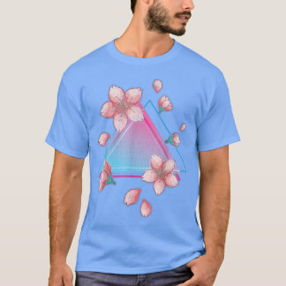 Camiseta Japonês Sakura Flower Retro Art Vaporwave Cherry