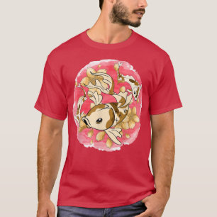Camiseta Japonês Sakura Nishikigoi Koi Fish Cherry Blossom