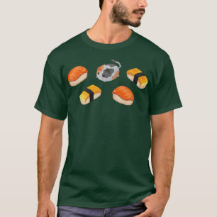 Camiseta Japonês Sushi Rolls Kawaii Round Anime Calic