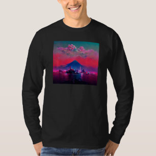 Camiseta Japonês Vaporwave Inspirado no estilo asiático ret