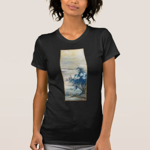 Camiseta Japonês Zhou Maoshu do vintage que aprecia Lotuse