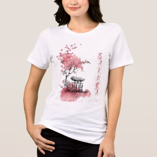 camiseta japonesa cerejeira sakura portão