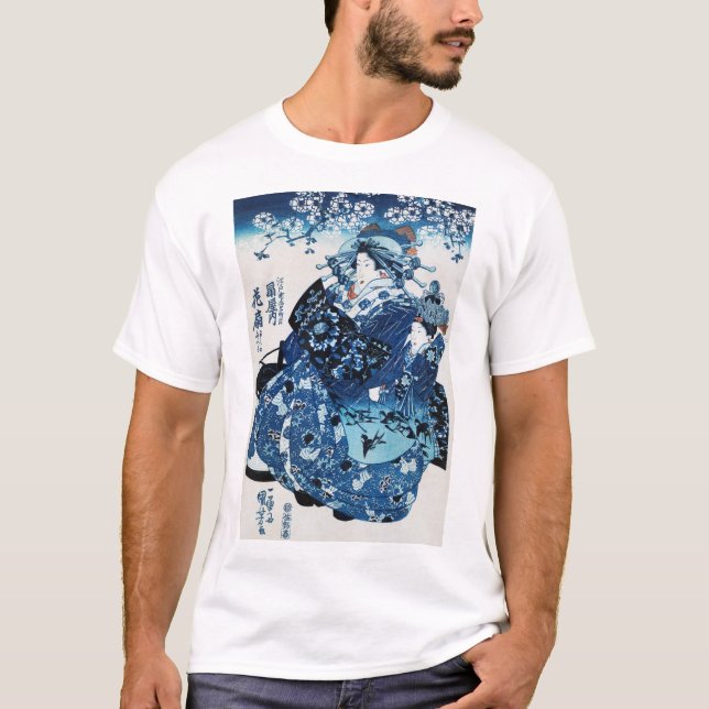 Camiseta Japonesa Geisya, Kuniyoshi, Ukiyo-e (Frente)