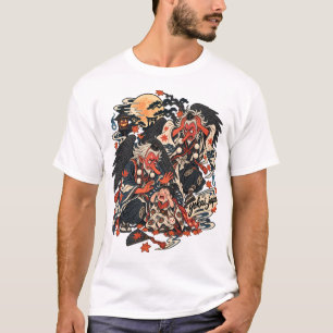 Camiseta Japonesa Tengu Yokai Halloween Ukiyo-e