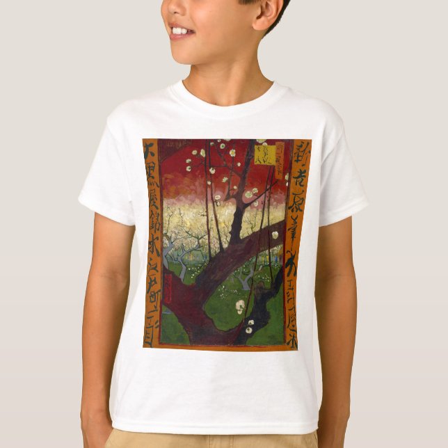 Camiseta Japoneses de Van Gogh depois de Hiroshige (Frente)