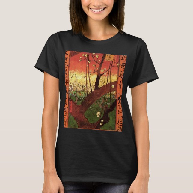 Camiseta Japonismo: Flor de Plum Tree por Vincent van Gogh (Frente)