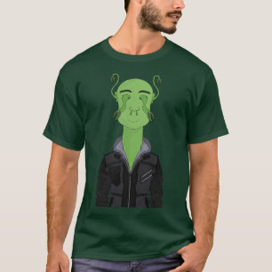 Camiseta Jaqueta de couro