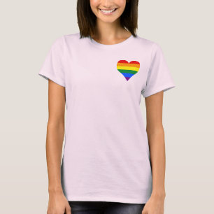 Camiseta Jaqueta do coração do orgulho de LGBT
