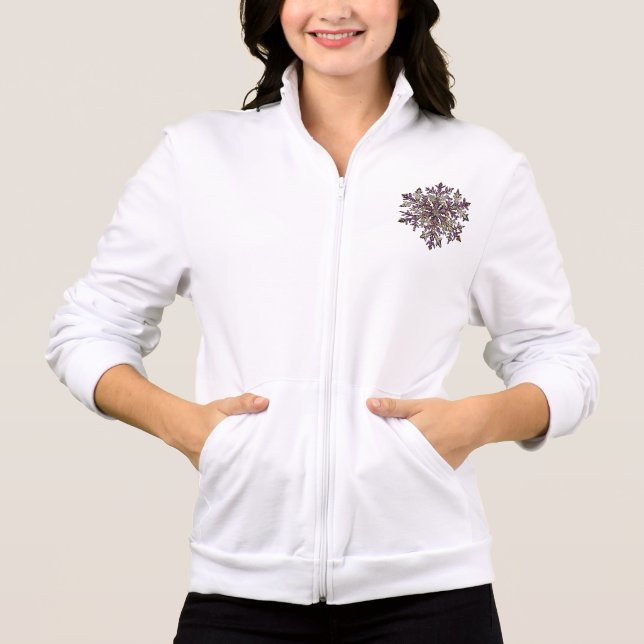 Camiseta Jaqueta Real Snowflake Zip-up (Frente)