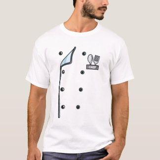Camiseta Jaqueta Uniforme Funny Cook para Casaco de Fecho d