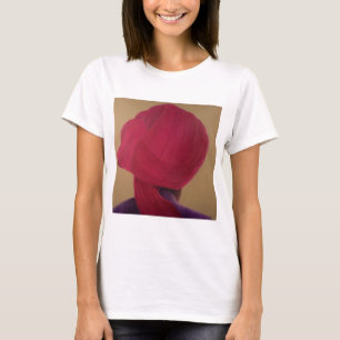 Camiseta Jaqueta vermelho escuro do roxo do turbante