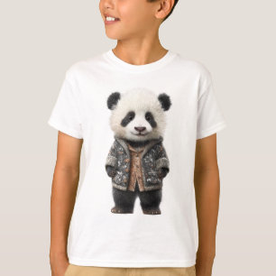 Camiseta Jaqueta Xadrez Panda Kids