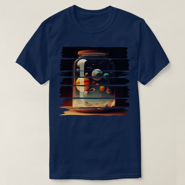 Camiseta Jar de dentro de sistema solar (Frente do Design)