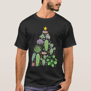 Camiseta Jardim 4\Diversão Cacto Árvore de Natal Jardineiro