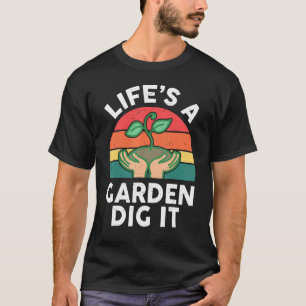 Camiseta Jardim A Vida É Um Jardim Cave Ele Crianças Menin