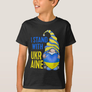 Camiseta Jardim Azul Amarelo Ucrânia Anão Bandeira Ucranian