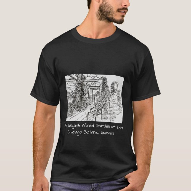 Camiseta Jardim Botânico de Chicago murou Jardim (Frente)