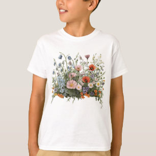 Camiseta Jardim botânico de flores de prado silvestre