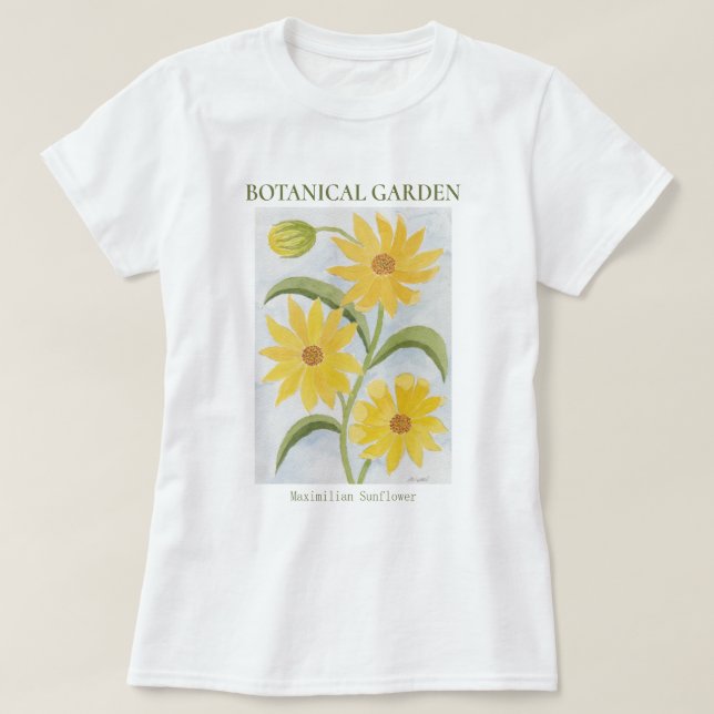 Camiseta Jardim Botânico Girassol Máximo (Frente do Design)