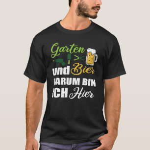 Camiseta Jardim Cerveja Bebendo Jardineiro Jardinagem
