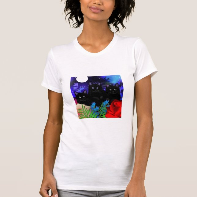 CAMISETA JARDIM DA LUA DOS GATOS PRETOS (Frente)