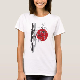 Camiseta Jardim de Bambu Oriental do Nascer do Sol Casament