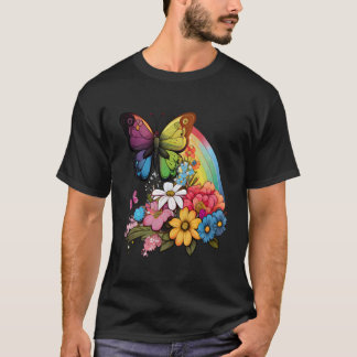 Camiseta Jardim de Borboletas Inseto Bonito