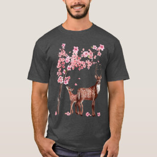 Camiseta Jardim de cereja japonês Flor Flor Sakura árvore V