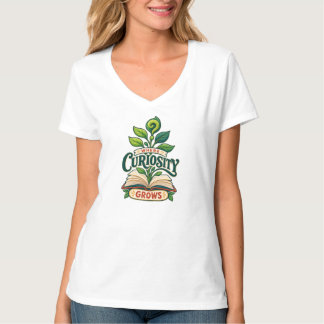 Camiseta Jardim de Curiosidade Amante de Livros Professor B
