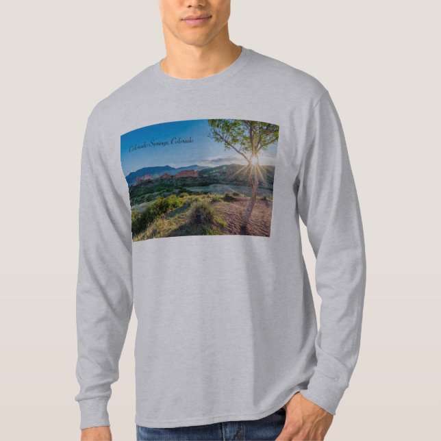 Camiseta Jardim de Deuses Árvore Sunburst Long Sleeve T-shi (Frente)