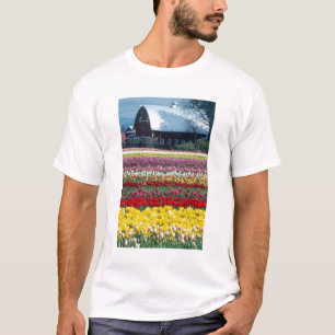 Camiseta jardim de exposição de tulipas, condado de Skagit,