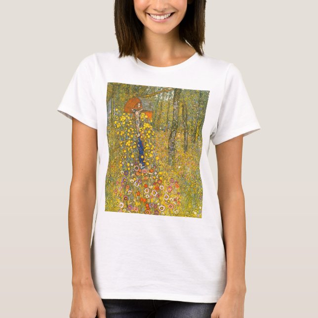 Camiseta Jardim de Fazenda Gustav Klimt com Crucifix (Frente)