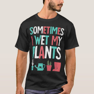Camiseta Jardim de Flor de Jardim Eu Molhei Meu Humor De Pl