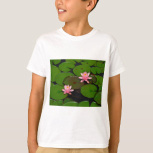 Camiseta Jardim de flores de lírios, de lágrimas, de lótus 