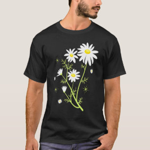 Camiseta Jardim de Flores de Margarida Floral Planta