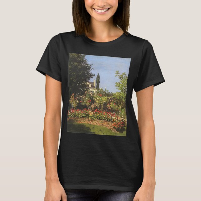 Camiseta Jardim de Flores em Sainte Adresse por Claude Mone (Frente)