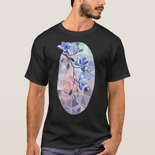 Camiseta Jardim de Flores Silvestres Cristãs Bloom With Gra (Frente)