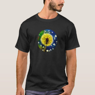 Camiseta Jardim de Flores Silvestres Dente-de-leão Símbolo 