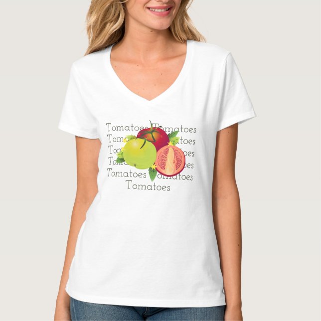 Camiseta Jardim de Frutas de Produtos Hortícolas Botânicos (Frente)