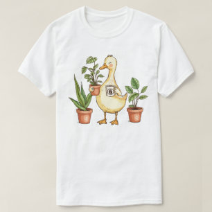 Camiseta Jardim de Ganso  Plantas & Café Louca por Plantas 