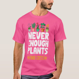 Camiseta Jardim de Gato de Jardinagem Nunca Chega De Planta