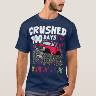 Camiseta Jardim de Infância 100 Dias de Crianças de Caminhõ