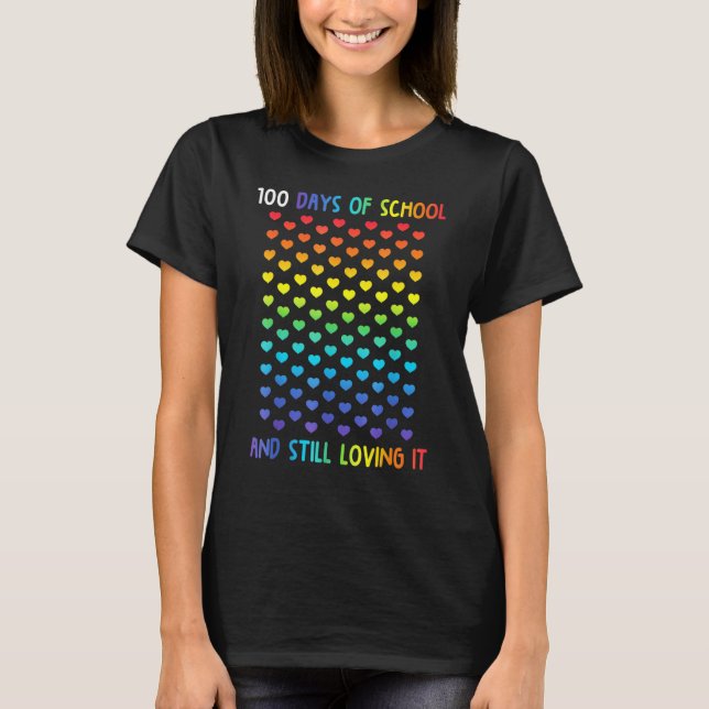 Camiseta Jardim De Infância 100 Dias De Professores Profess (Frente)