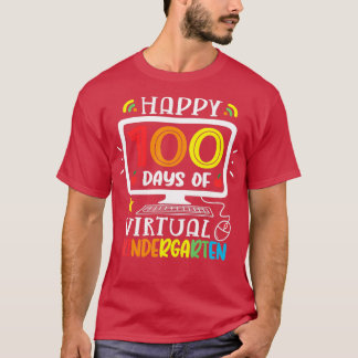Camiseta Jardim de Infância 100 Dias Escola de Virtual Home