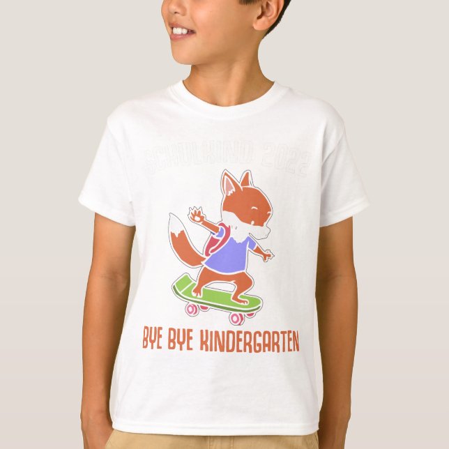 Camiseta Jardim de infância Abschied Schulkind Fuchs (Frente)