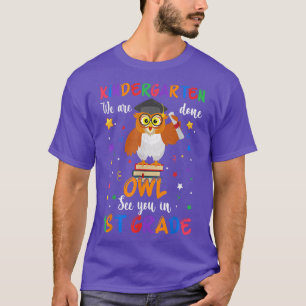 Camiseta Jardim De Infância Coruja Te Vê Em 1rua Grau C