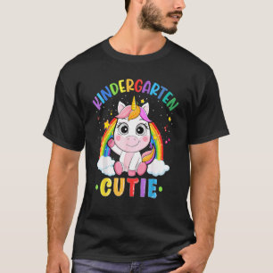 Camiseta Jardim De Infância Cutie Unicorn De Volta Para Esc