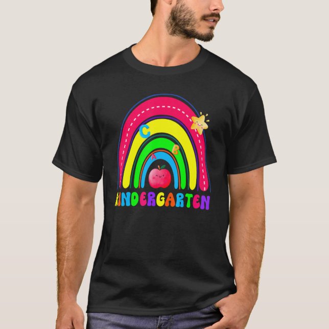 Camiseta Jardim De Infância De Volta Às Meninas Da Escola N (Frente)