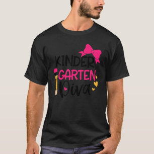 Camiseta Jardim de Infância Diva Meninas Felizes Primeiro D
